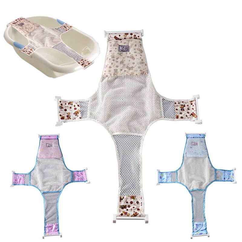 Nyfödd badsäng babybadkarssits bomull halkfritt korsbadnät duschsäng spädbarn babyduschprodukter halkskyddsnät
