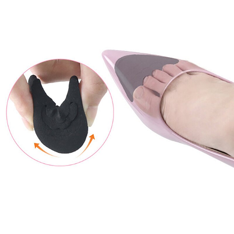 1 Paar Voorvoet Insert Pad Voor Vrouwen Hoge Hakken Teen Plug Half Spons Schoenen