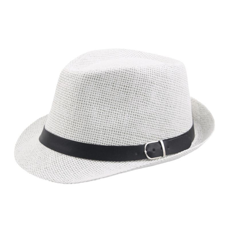 Women Men Hat Cap Summer Shade Straw Hat Top Hat Straw Beach Hat With Belt Unisex