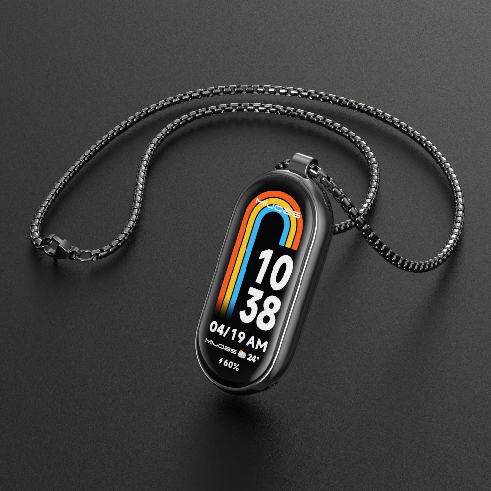 Mi Band 8 Strap Necklace for Xiaomi Smart Band 8 NFC Bracelet Mi band 9 Smart Watch Neck Decoration Pendant Mi Band 8 Accessory: Sand Pink