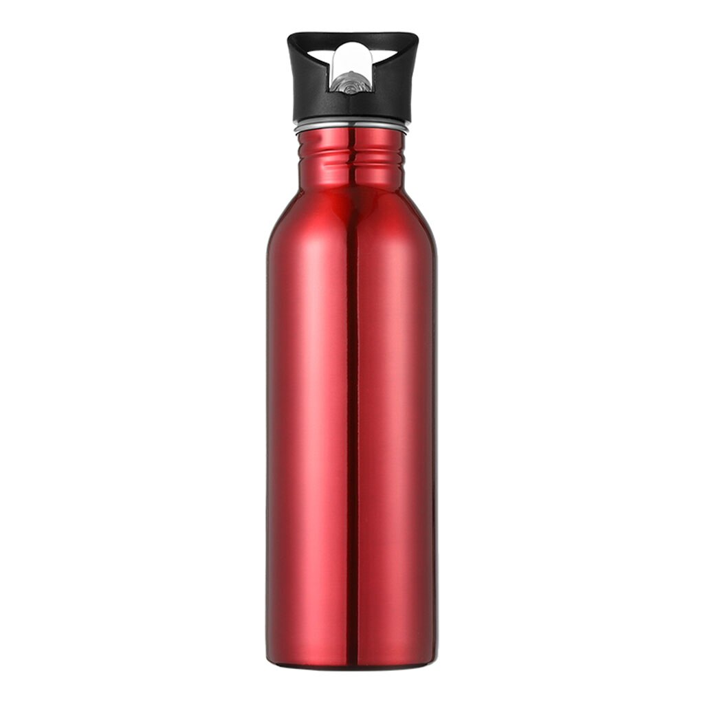 Stainless Steel Water Bottle 26oz with Handle Lip for Cyclists, Runners, Hikers,: Suck Top Red