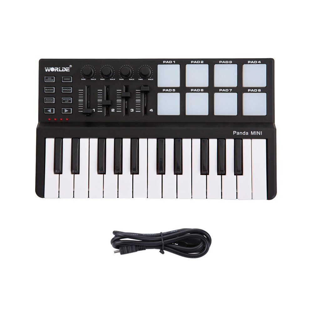 Portable midi keyboard controller mini usb keyboar vicedeal