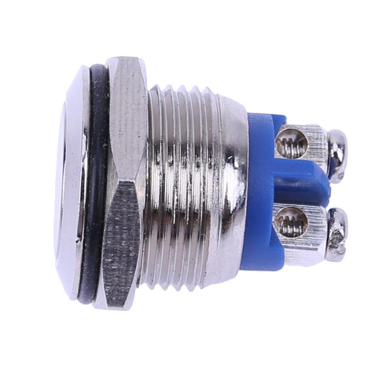 16mm Starter Switch Boat Horn Momentary Stainless Steel Push Car Motorcycle Button Switch For Starter Contactor Relay