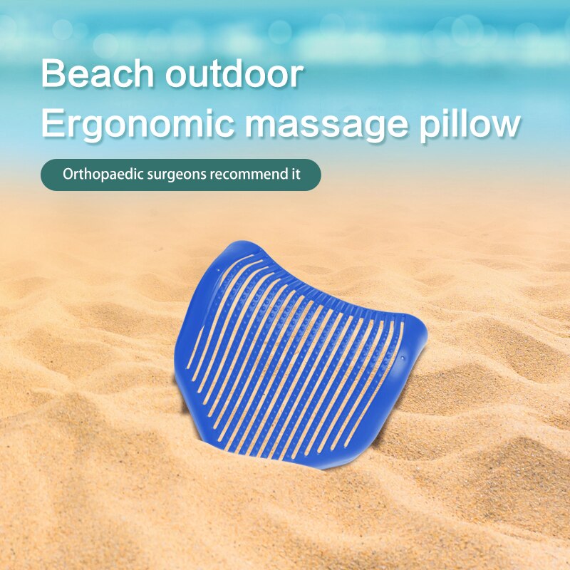 Yrhcd Outdoor Strand Leisure Massage Kussen Koel En Verfrissend Om Bescherm De Cervicale Wervelkolom Ergonomische Verticale Strip Hoofdsteun