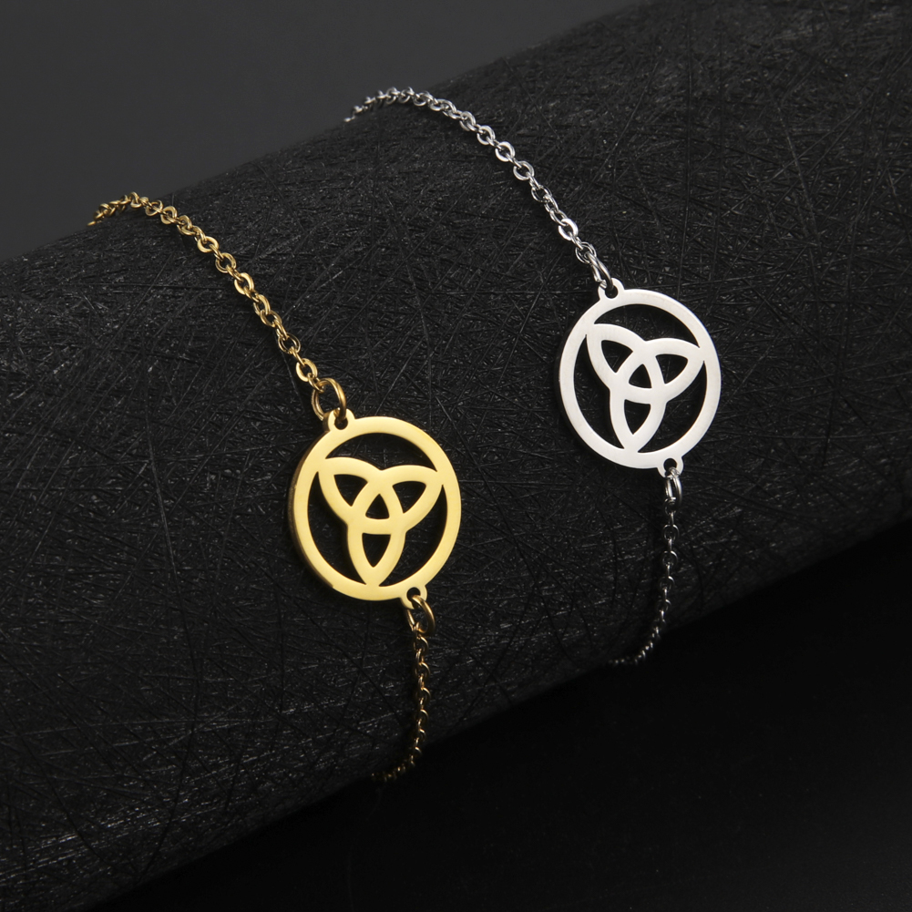 Teamer Jahrgang frauen Armbinde Edelstahl Reize Kasten Verknüpfung Kette Amulett Schmuck Wicca Wikinger Zubehör Pentagramm