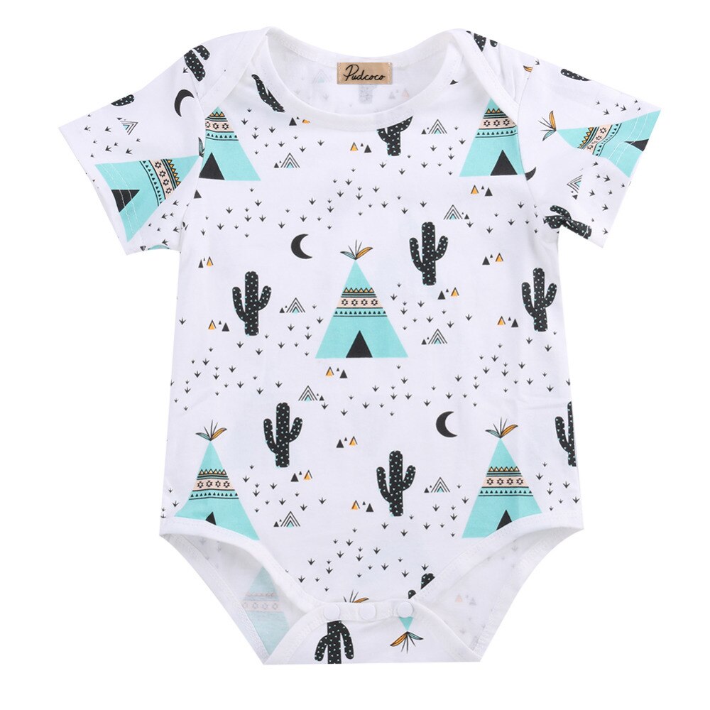 Infant Baby Boy Girl Clothes Cotton Short Sleeve Jumpsuit Bodysuit Outfits Summer Clothes 0-24M