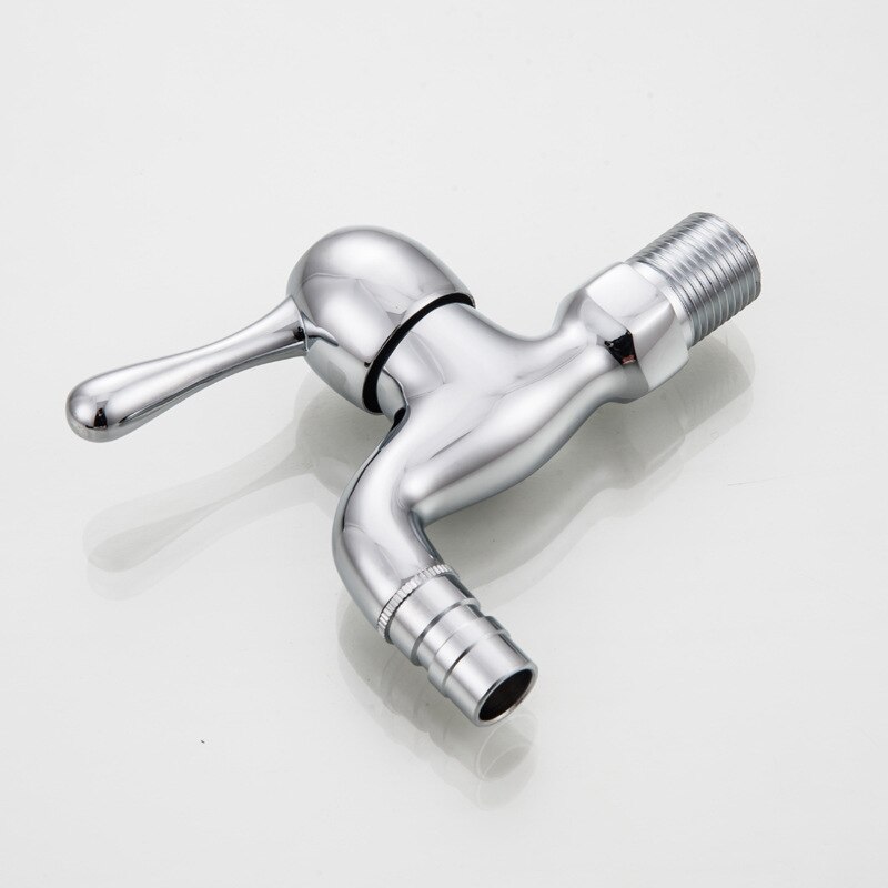 Brass Chrome Finished Bibcock Taps Washing Machine Tap Wall Mount Small Tap Decorative Double Garden Faucet