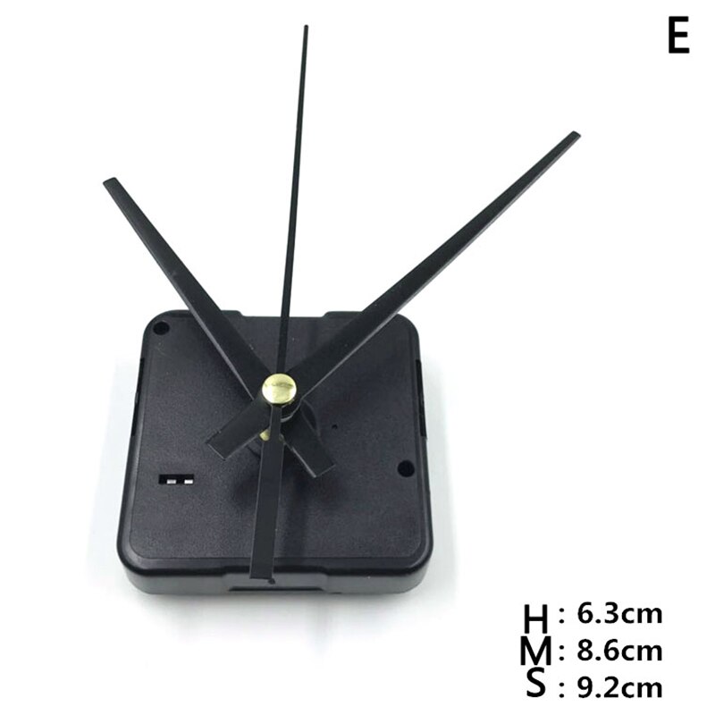 ! 1Set Diy Opknoping Quartz Horloge Stille Wandklok Beweging Quartz Reparatie Beweging Klok Mechanisme Onderdelen Met Naalden: E