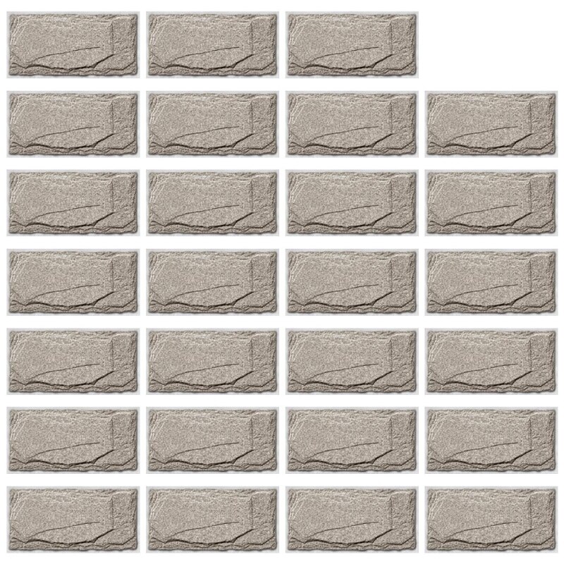 27pcs 3D Tile Stickers Self Adhesive Kitchen Floor Wall Sticker Bathroom Decor H051: 27