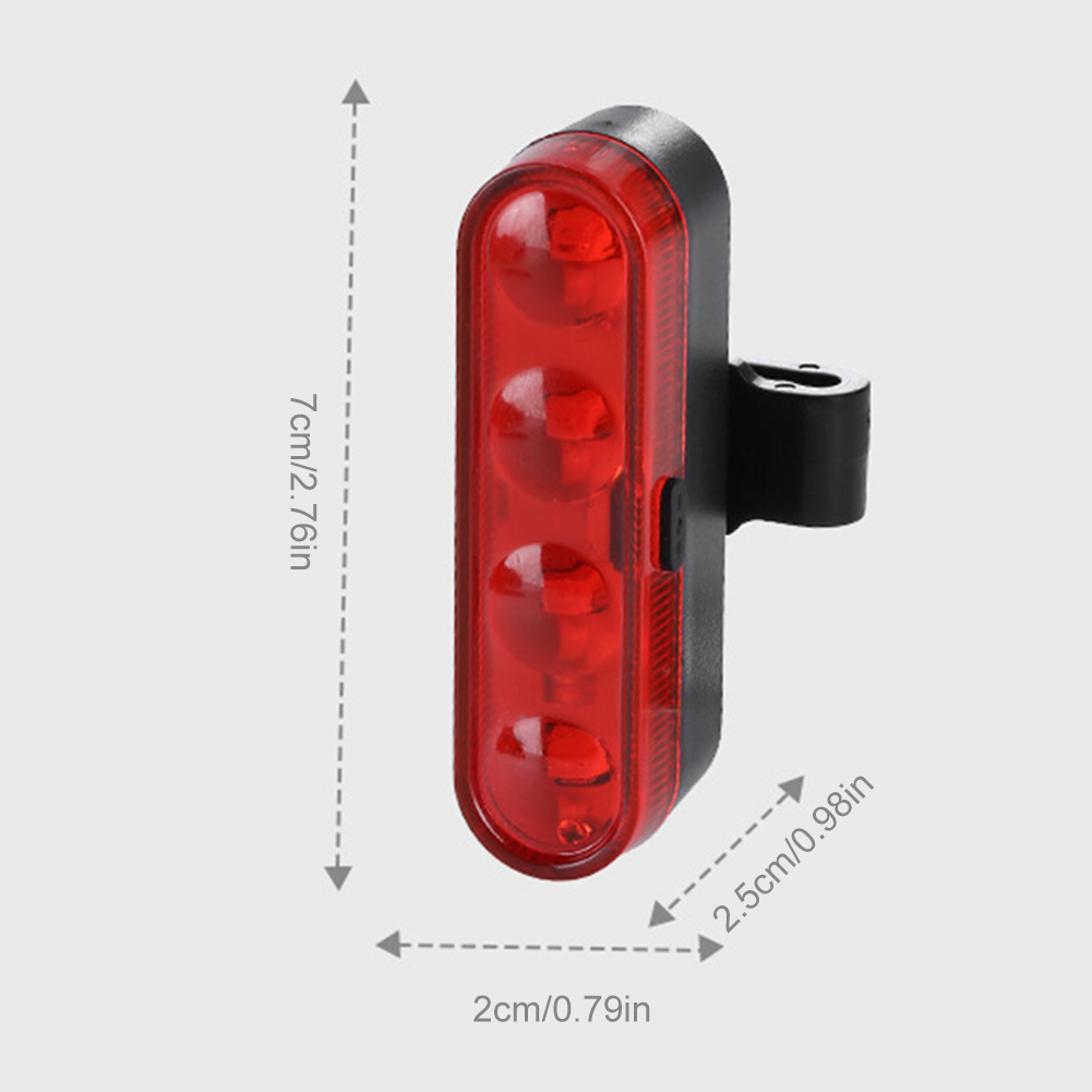 LED Sicherheit Warnung Rücklicht USB Aufladbare Radfahren Rücklicht Wasserdichte Fahrrad Hinten Nachtlicht für Nacht Laufen: Weiß