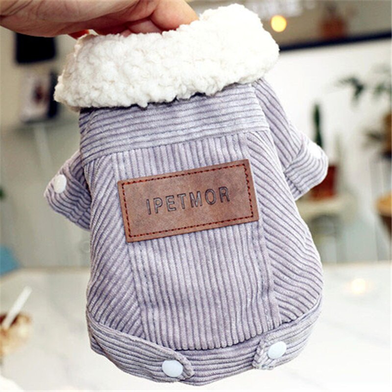 Dikker Warme Hond Jas Jas Kat Puppy Chihuahua Yorshire Poedel Bichon Frise Pommeren Kleine Hond Kleding Winter Huisdier Kleding: Grijs / XL