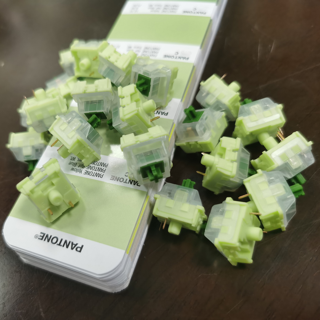 3 Pin Matcha Green Linear Keyboard Switch 45g Mechanical keyboard Custom Switches Transparent cover Manufacturer Lubrication: blue switch