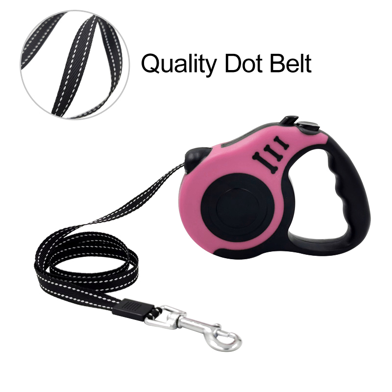 3 M 5 M Automatische Intrekbare Leiband Voor Kleine Middelgrote Honden Duurzaam Nylon Hond Lood Uitbreiding Puppy Walking Leads Riemen huisdier Product: Pink 1 / 3 M