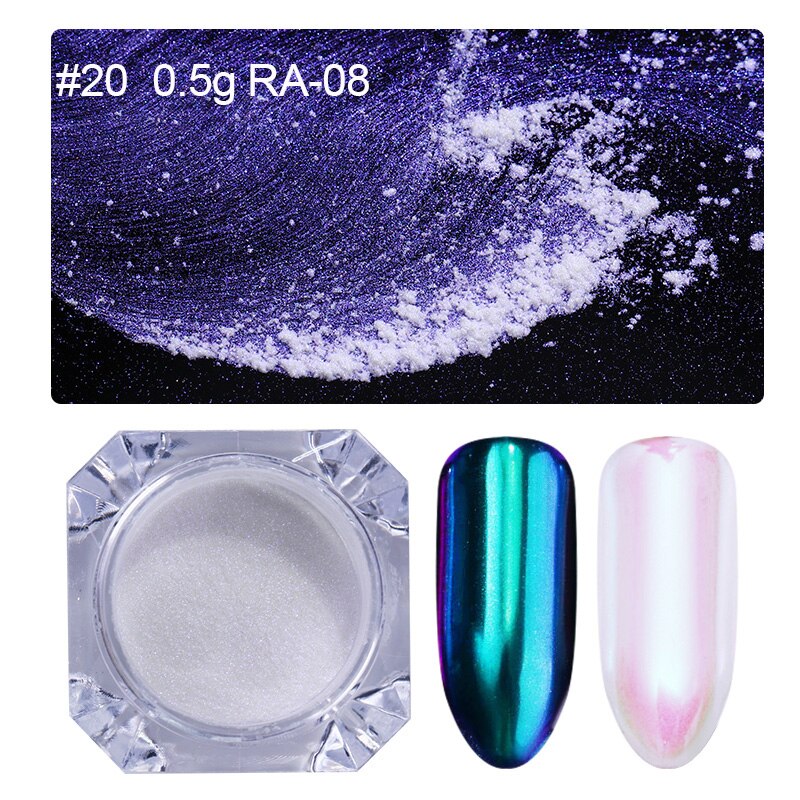 Accessoires pour ongles en poudre pour ongles miroir poudres scintillantes Pigment caméléonique poussière Art des ongles décorations pour ongles