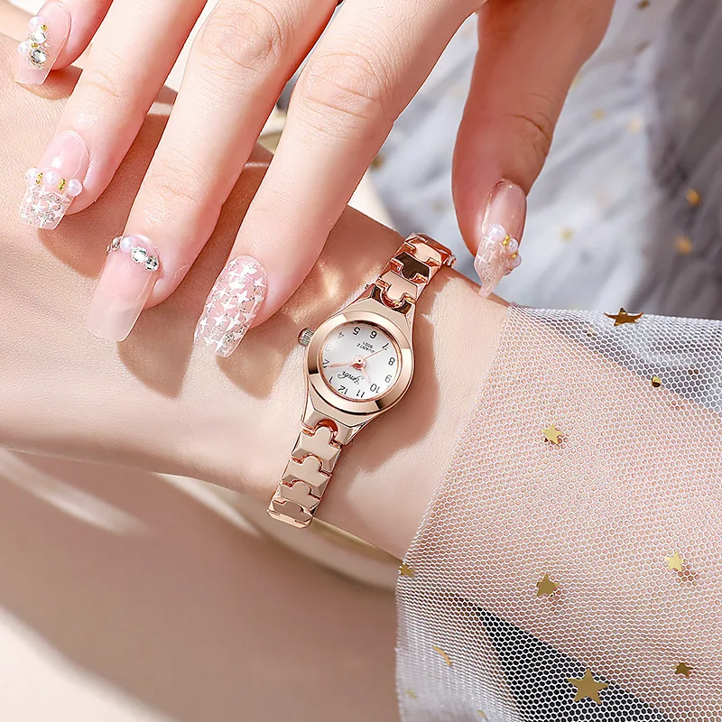 Elegante Frauen Uhren Rose Gold Luxus Stahlband Armbinde Damen Armbanduhren Weibliche Uhr Relogio Feminino Reloj Mujer
