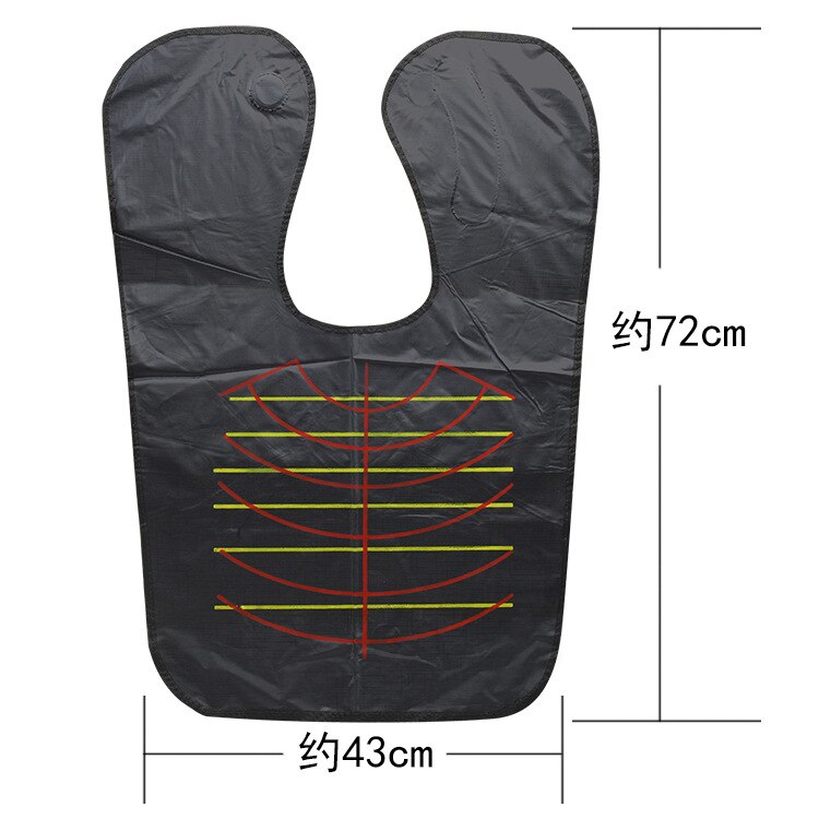 Hårfärgning cape barberare vattentät hårfärgning sjal cape frisör stylist wrap hållbar vattentät non-stick: Svart