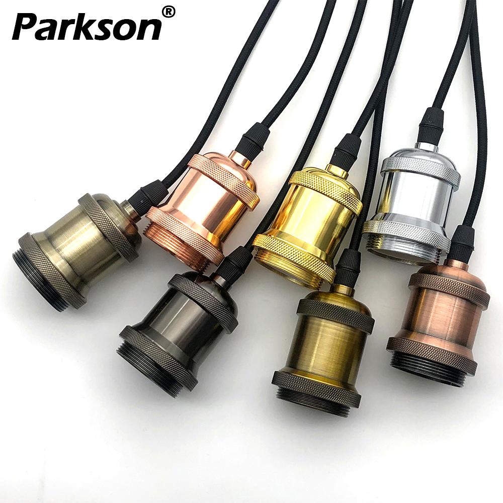 Wuudi 6X Lampada Socket Vintage Edison E27, Base Lampada A Sospensione, Adattatore Argento