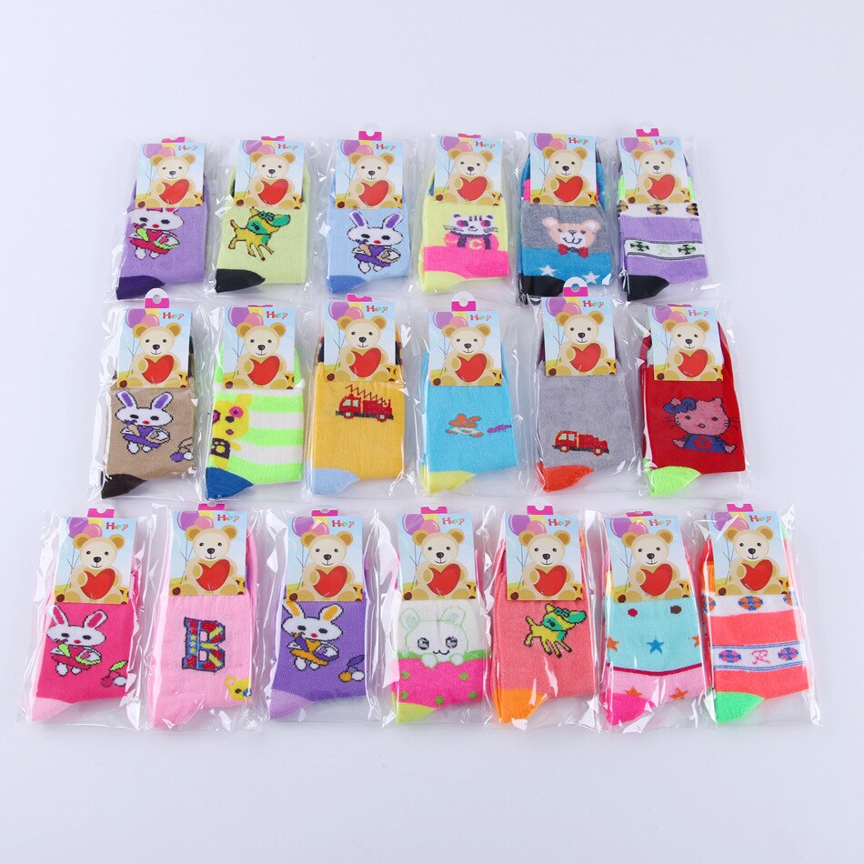 1 par de calcetines de dibujos animados para bebés, calcetín de otoño e invierno para niños, calcetines transpirables de algodón para chico, calcetines para niñas de 1 a 12 años