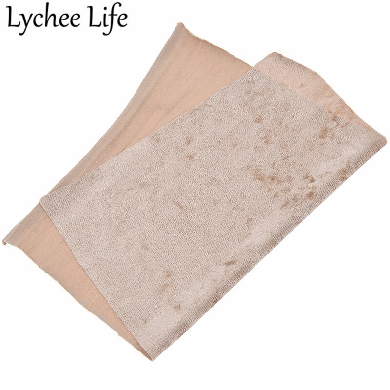 Lychee Life A4 Polyester Spandex Velvet Fabric 29x21cm Colorful Flexible Cloth Fabric DIY Handmade Sewing Accessories Supplies: 6