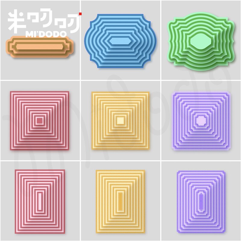 Basic Frame Cutting Dies for Scrapbooking Card Making Midodo Metal Cutting Dies