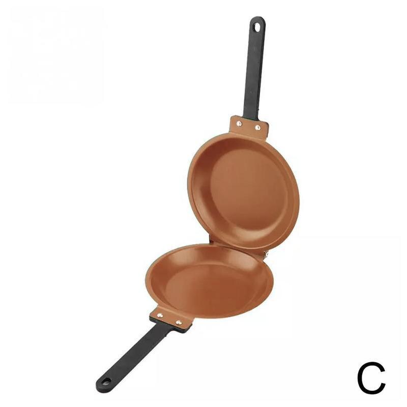 Dubbelzijdig Koekenpan Non-stick Keramische Coating Flip Koekenpan Gebakken Ei Omelet Pannenkoek Maker Huishoudelijke Keuken Kookgerei: gold