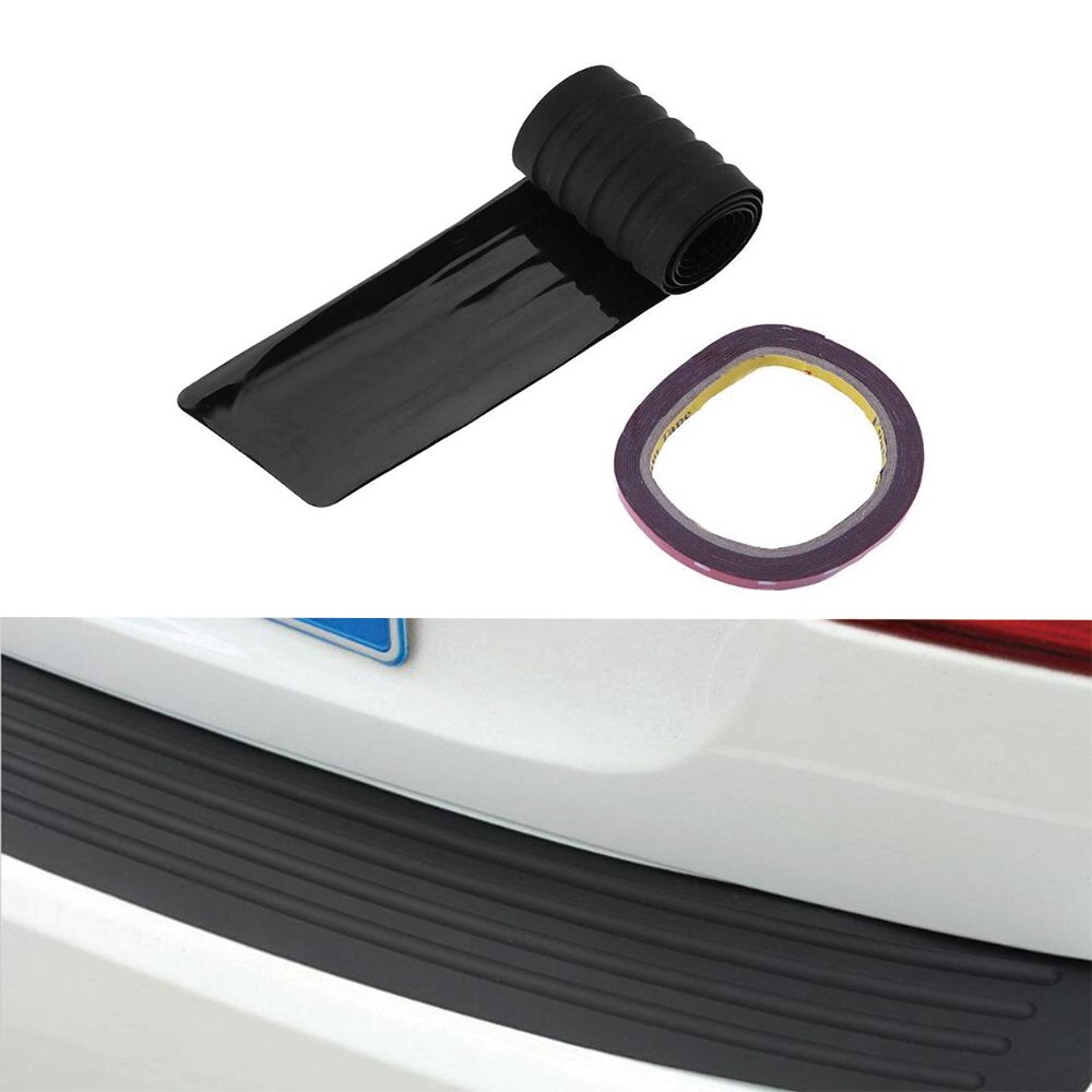 Car Trunk Door Sill Plate Protector Rear Bumper Guard Rubber Pad Trim Cover
