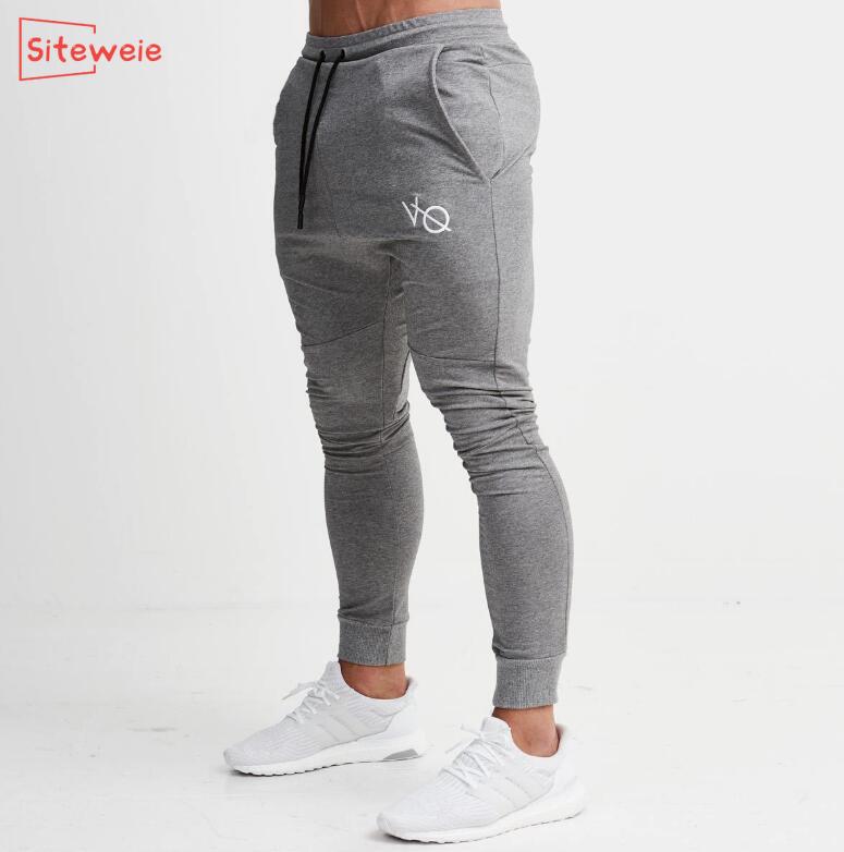 Siteweie bomuld jogger træningsbukser udendørs træningsbukser i bomuld sportstøj fitnessbukser mænd fitnesscentre skinny sweatpants  g244