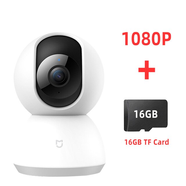 Offical Xiaomi 1080P Ip Mi Smart Camera 360 Hoek Draadloze Wifi Nachtzicht Video Camera Webcam Camcorder Beschermen Thuis beveiliging: 1080P add 16GB / UK plug