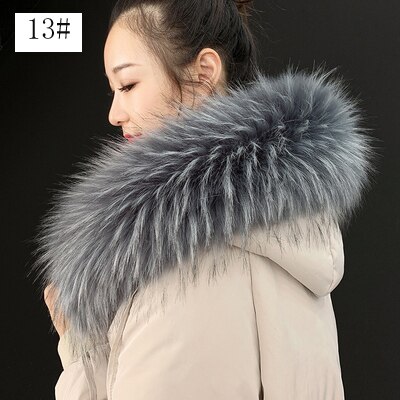 17X80Cm Winter Faux Fur Unisex Jas Trui Sjaals Kraag: 13