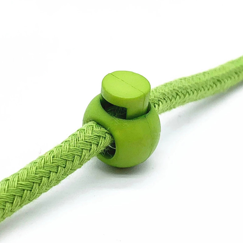 Cierre de cable de resorte de bola redonda de plástico, Clip de tope de cordón ajustable de Color sólido para ropa deportiva, accesorios de ropa DIY, 10 piezas