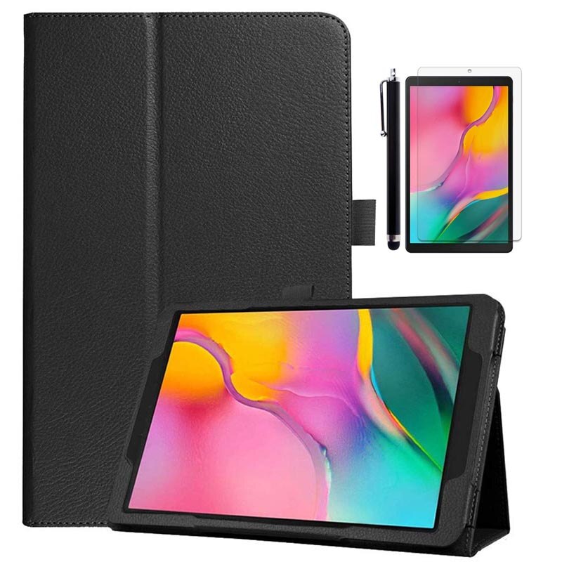 For Samsung Galaxy Tab A 10.1 Case PU Leather Magnetic Flip Cover For Samsung Galaxy Tab A 10.1'' SM-T510 / SM-T515 Tablet: Black.3in1