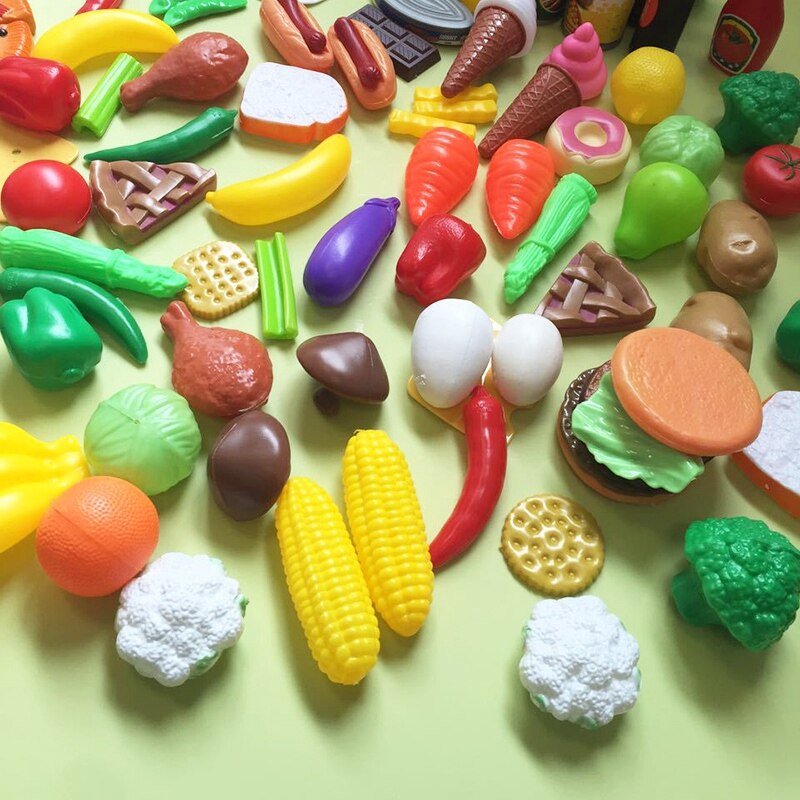 Kinderen Speelhuis Simulatie Voedsel Set Baby Verlichting Groente-en Burger Kruiderij Cognitie Set Speelgoed Onderwijs