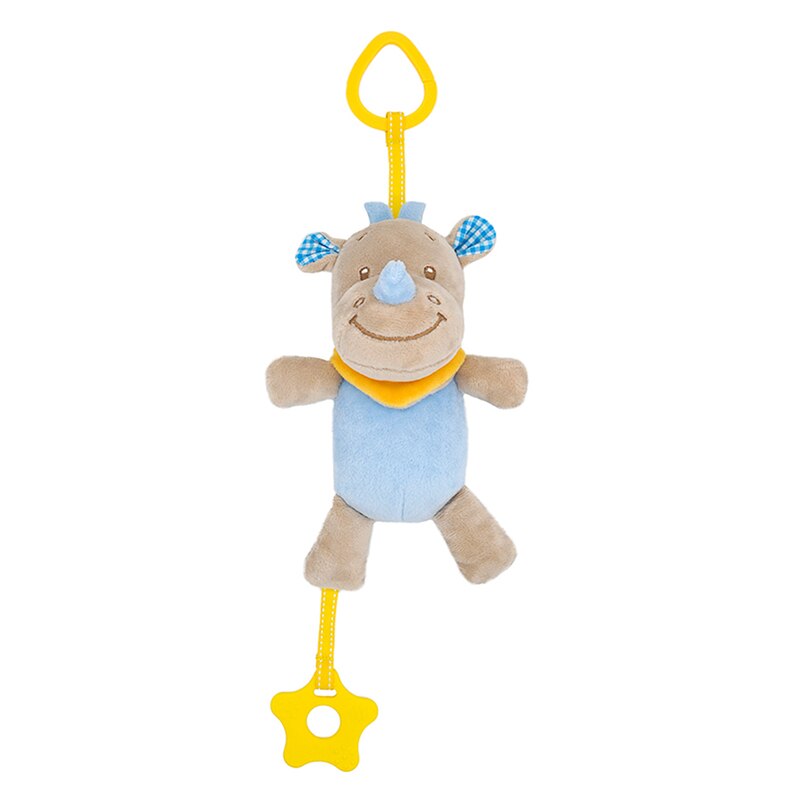 Baby Bijtring Ring Cartoon Dier Patroon Rammelaar Mode Multifunctionele Kinderen Praktische Bijtring: Rhinoceros