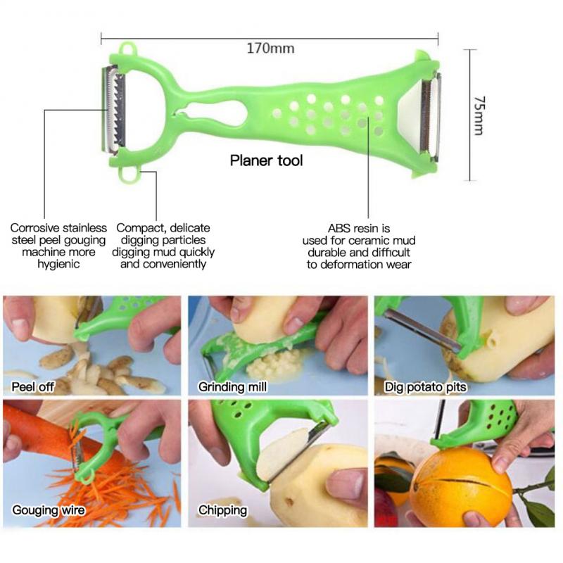 1PCS multifunctional peeler fruit and vegetable easy peeler vegetable planer fruit peeler grater small scraper kitchen gadget