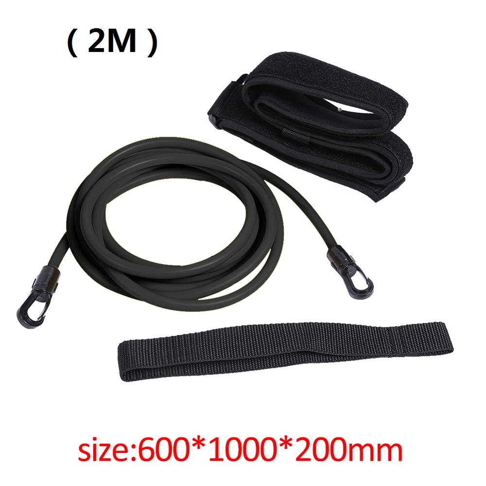 Cinturón de resistencia ajustable para Entrenamiento de natación, Bungee de natación para niños y adultos, ejercitador de fuerza de seguridad, cuerda elástica, ejercitador de natación: 60x100x20cm Black