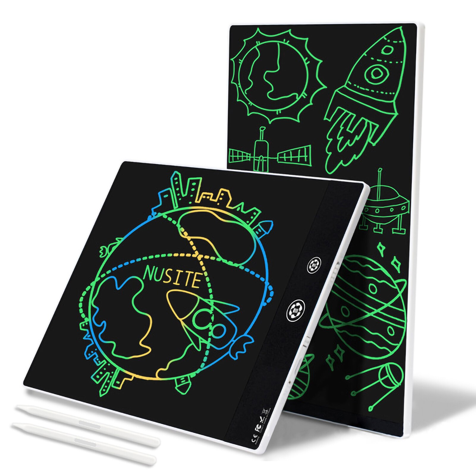 11.5/9.5/6.5 Inch Double-sided LCD Writing Tablet Full Screen with 2 Stylus Drawing Writing Taking Notes Leaving Messages