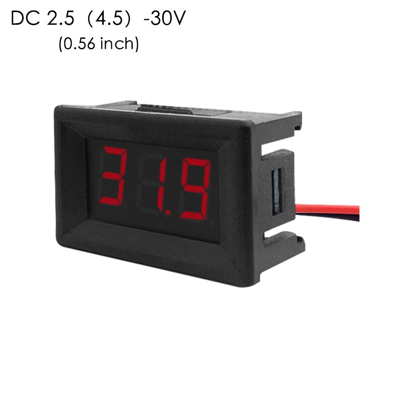 Digital Voltmeter DC 4,5 V bis 30V Digital Voltmeter Spannung Panel Meter Rot/Blau/Grün Für 6V 12V Elektromobil Motorrad Auto: red 2.5-30V
