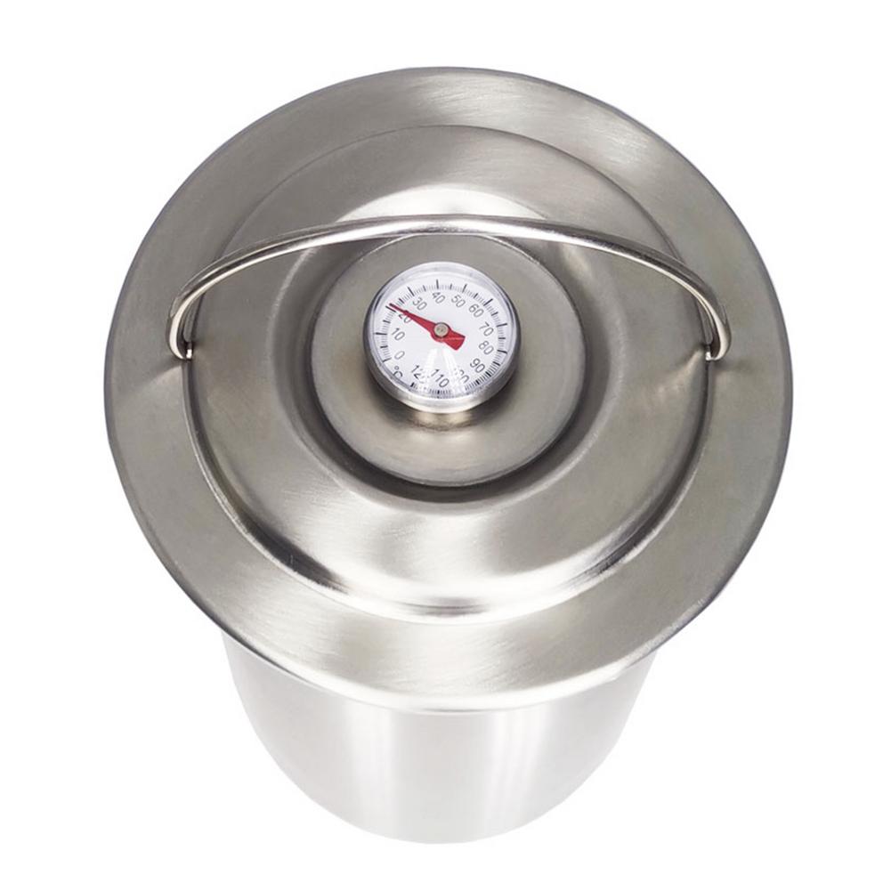 Stainless Steel Temperature Monitor Meat Cooking Barrel Stainless Steel Temperature Monitor Meat Steamer BBQ Cooking Barrel