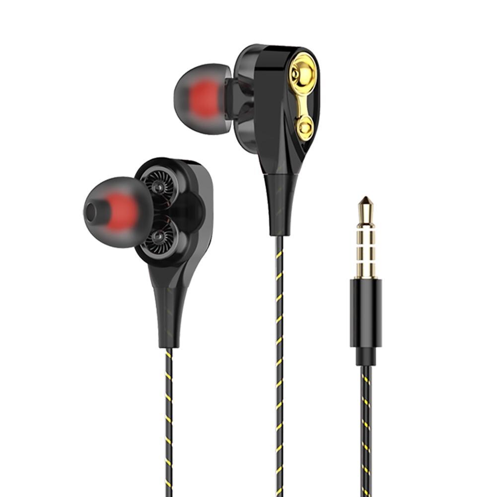 Roreta Dual Driver Stereo Bekabelde Oortelefoon Universele 3.5Mm Hoge Bass Oordopjes In-Ear Sport Headset Bass Core Dynamische cirkel Headest: 01