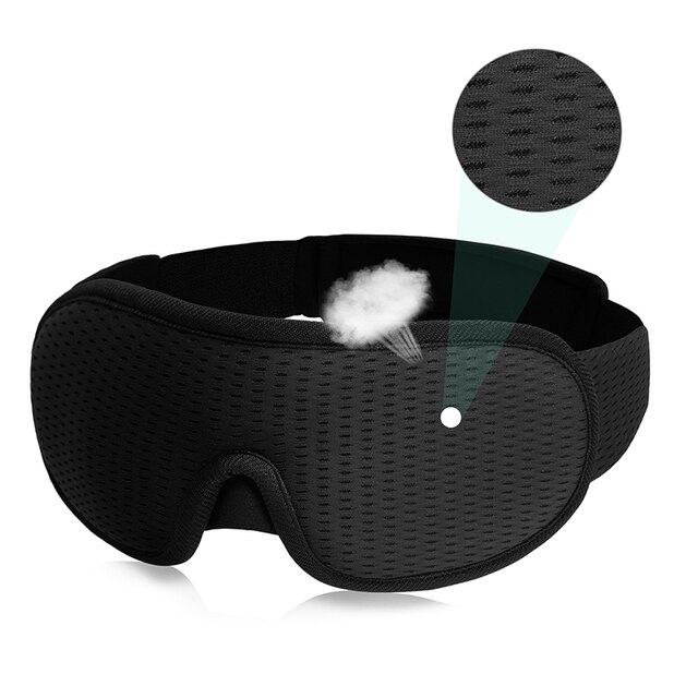 3D Sleep Mask 100% Blocking Light Eye Mask Travel Rest Relax Blindfold Sleeping Aid Eye Patches EyeShade Cover Slaapmasker: Ivory