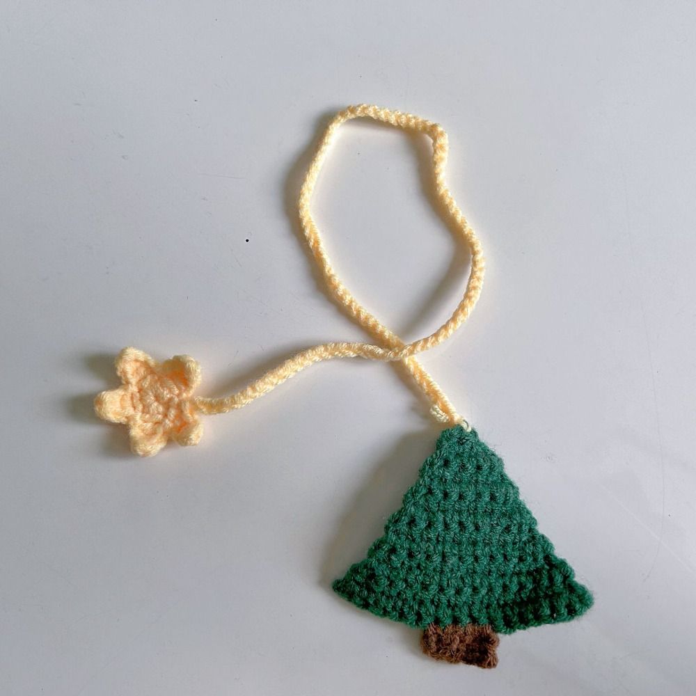 Marcapáginas de punto hecho a mano, colgantes florales únicos de margaritas, marcador de página de cinturón, lector de marcadores de libros de ganchillo,: Marrón