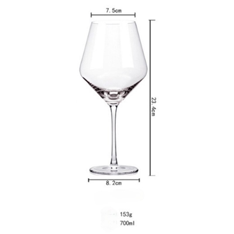 Bicchieri da vino in cristallo in stile europeo calice di Brandy bicchiere da Tequila colpi bicchieri da Cocktail bicchiere da cucina Bar da pranzo: 700ml