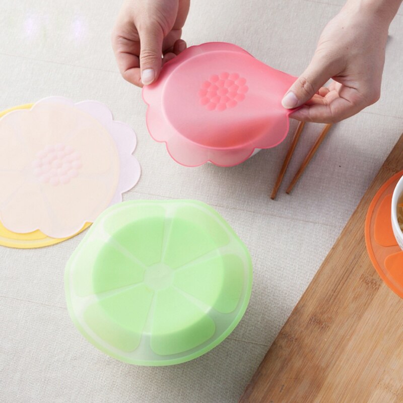 Reusable Silicone Food Wrap Seal Vacuum Lid Stretch Multifunctional Food Fresh Keeping Bowl Wrap Kitchen Tool