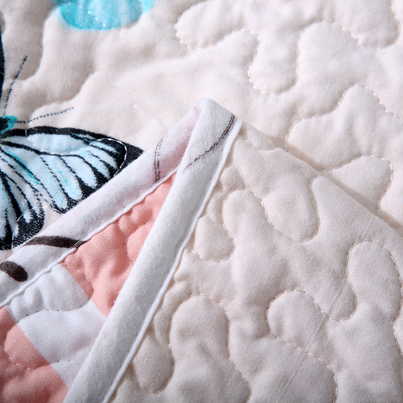 Flerfarvet sommerfugletryk europæisk blødt sommertæppe quiltet betræk/sengetæppe/quilt/sommerdyne #sw