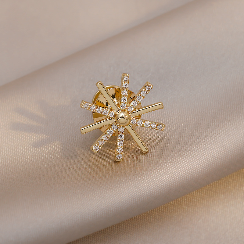 Broches para mujer, Pin de solapa antideslumbrante de Metal, alfileres fijos para ropa, suéter, abrigo, accesorios de ropa, broche, lazo bonito a la