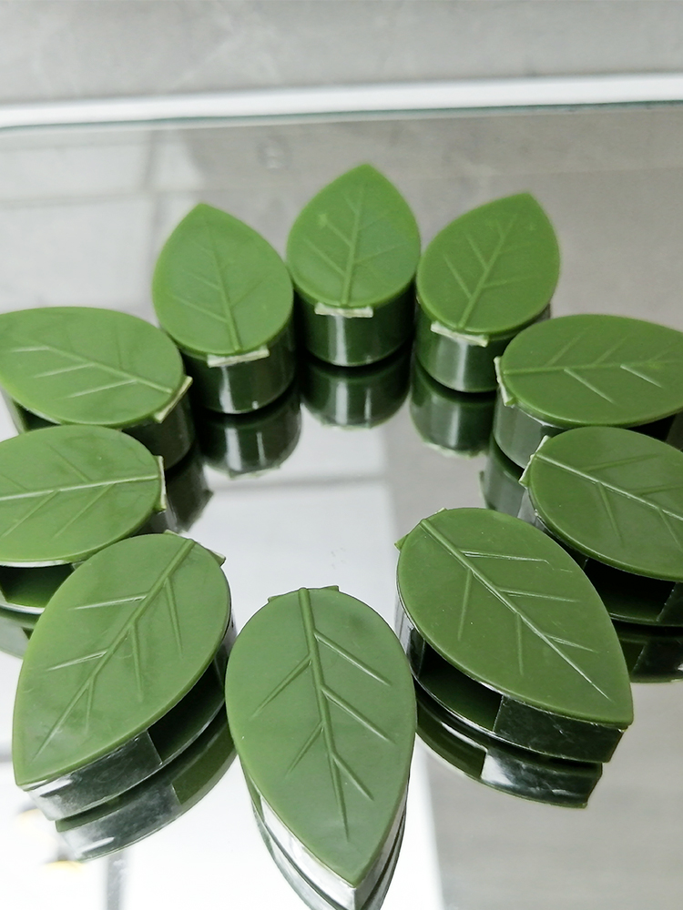 10 Uds planta trepadora fijador de pared tipo hoja planta verde dispositivo de fijación Invisible Clip de vid sujetador Snap tracción forma: Marrón