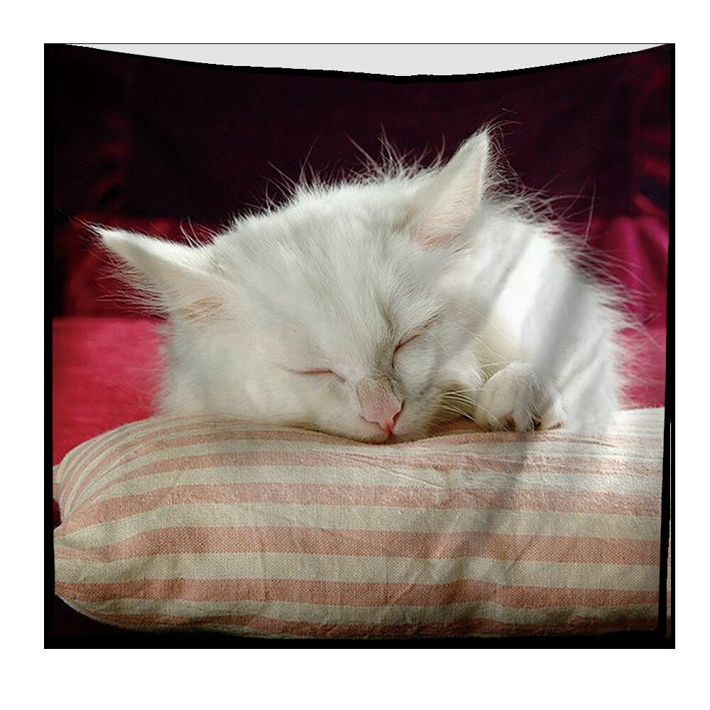 Nordic Natural View Tapestry Persian Cat Pattern Living Room Bedroom Home Decor Dirt-resistant Wall Hanging Chic Ornaments: 200X150cm / TP1054-5