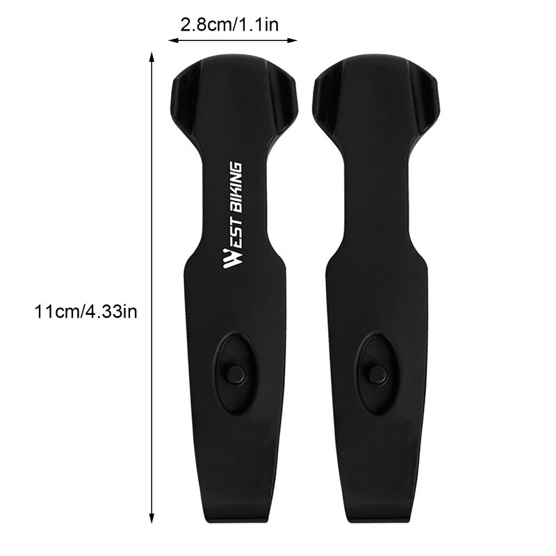 Palanca para rueda de bicicleta , herramienta de reparación de neumáticos, cambiador de neumáticos de bicicleta de montaña y carretera, accesorios de Reparación de bicicletas, 2 uds.: Black