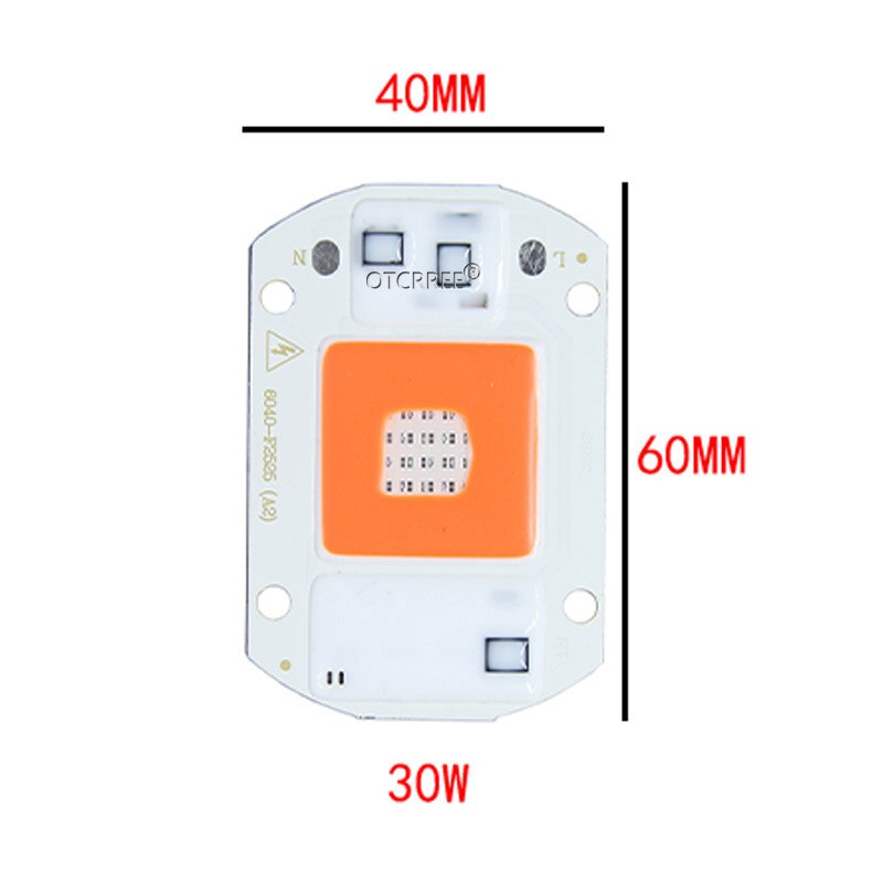 20w 30w 50w led phyto lys  ac220v vækstlamper med linsereflektor rød+blå led vækstlys fuldt spektrum til planter frø: Kun 30w led