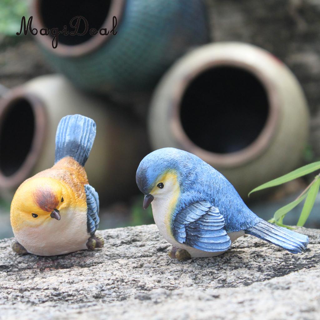 2pcs Ceramic Birds Crafts Room Decoration Handicraft Ornament Porcelain Animal Figurines Wedding Decorations
